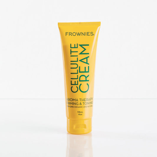 Frownies cellulite cream aroma therapy for firming and toning the skin. Non GMO, organic and natural 118mL or 4 oz