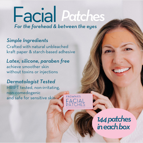 Facial Patches by Frownies simple ingredients dermatologist tested Latex, silicone, and paraben free 