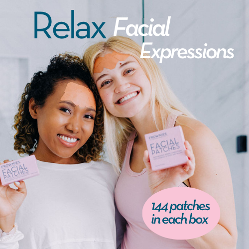 Relax Facial Expressions tow women with patches splinting their forehead 144 patches in a box