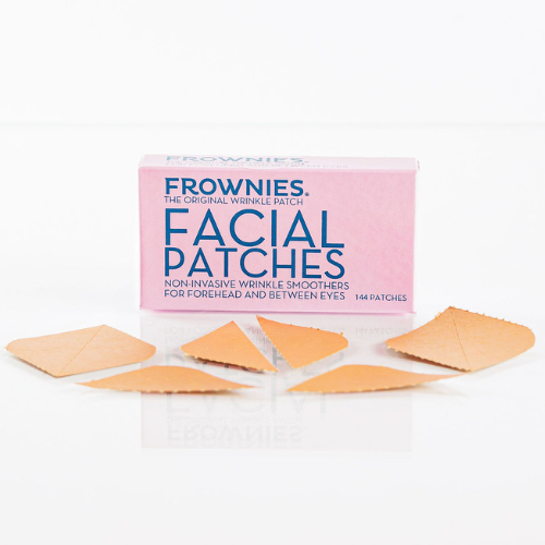 pink box of Forehead & Between Eyes Wrinkle Patches Facial Patches Frownies for 11 lines and forehead wrinkles