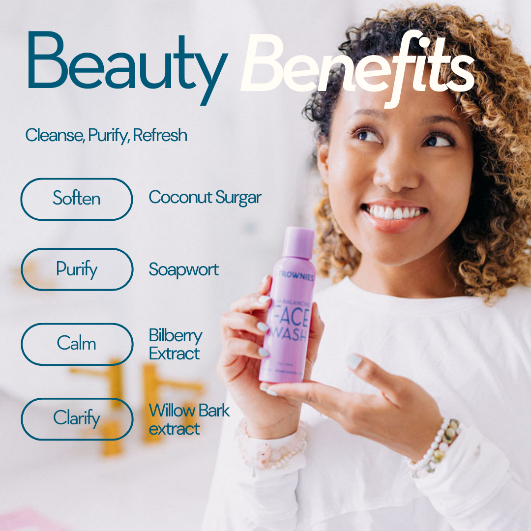 Beauty benefits for Frownies face wash - Cleanse, Purify, Refresh